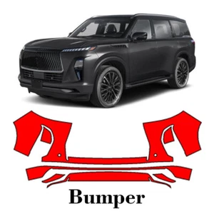 Front bumper PreCut PPF Paint Protection Film For Infiniti QX80 2025 - Picture 1 of 7