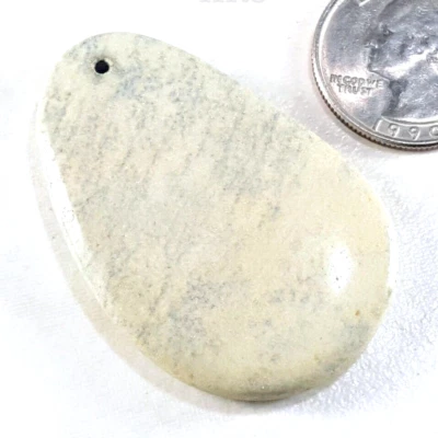 Colgante Natural Crema Ovalado Jaspe 50mm 1ct Foto 1 de 2