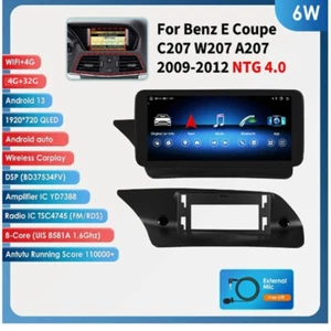 10.25inch Android 13 Screen Display Radio Mercedes Benz E Coupe W207 A207 C207 - Picture 1 of 23