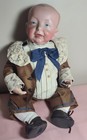 Adorable!  Antique German Kammer & Reinhardt Character Baby Doll 1909 14" Great