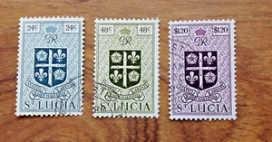 St Lucia King George VI 1949-50 Set of 3 Stamps . Fine used . Free UK Postage - Picture 1 of 3