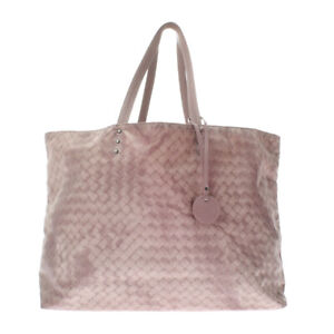 BOTTEGAVENETA Intrecciato design print pink beige tote bag 800000106186000