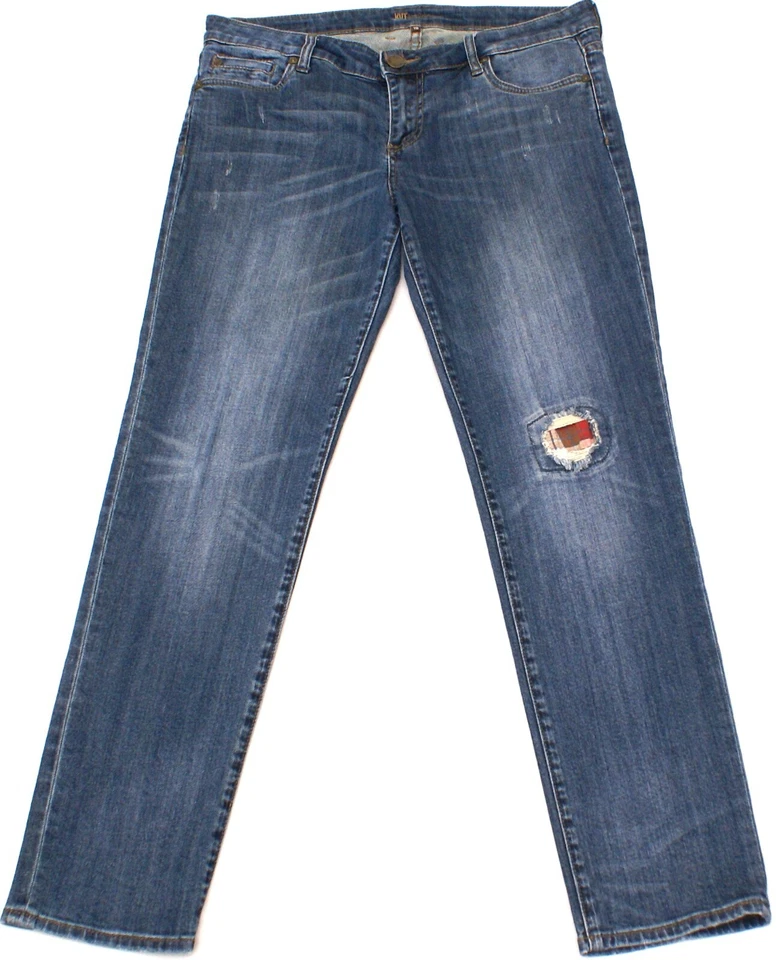 Kut From The Kloth Straight Leg Jeans Distressed w/Leg Patch Womens Size 10 X 31 - Image 1 of 4