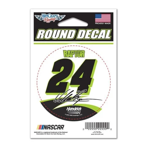 William Byron #24 2023 Raptor 3" Round Decal Instock Free Shipping Cover