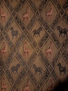 Tela de tapicería Jirafa Cebra Chinoiserie Selva Jaquard POR x 56" de ancho - Imagen 1 de 6