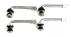4x 2.5" Chrome Valve Stems 90 Degree Angle 3 Piece Wheels Fit HRE Forgiato Volk - Picture 1 of 4
