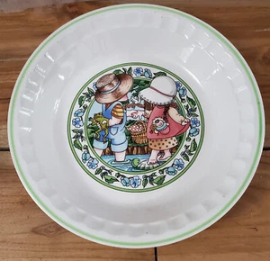 Vintage 1989 Watkins Country Kids Strawberry Pie Recipe Plate Ceramic 10" - Picture 1 of 2