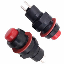 5/10X Maintained ON/OFF SPST Self-Latch Push Button Switch 10mm Red Round DS-211