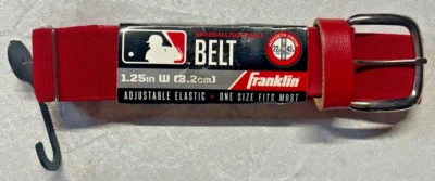 Franklin Béisbol Softbol Cinturón Elástico Ajustable 22"-42" 1.25" Ancho Rojo Foto 1 de 4