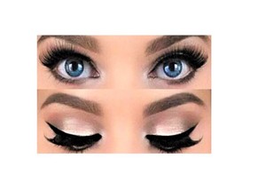 Cat Eye Stencil Model Eyeliner Eyeshadow 2 Piece Shaper Tool