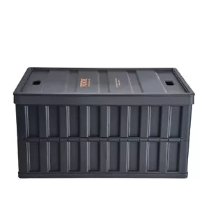 Storage Bins w/Lid 65L 3pcs Folding Plastic Stackable Utility Crates w/Handles - Picture 1 of 8