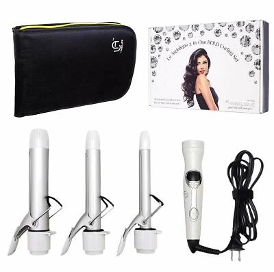 3 in 1 Curling Iron set Le Angelique - 3 Ceramic/Titanium Coating Barrels - Image 1 of 4