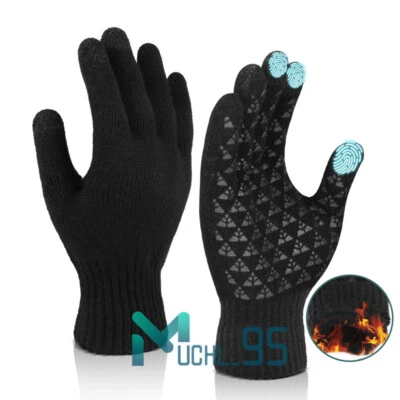 Guantes Antideslizantes Para Trabajo El Frio De Hombres Mujeres Negros Invierno - Imagem 1 de 4