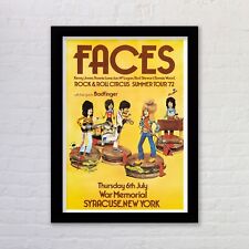 Framed Faces Concert Poster Reproduction Print New York 1972 Rod Stewart