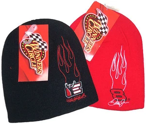 Dale Earnhardt Jr Sr Sombrero de Esquí Gorro Gorro Círculo del Ganador Rojo Negro Nuevo - Imagen 1 de 5