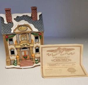 VTG Lefton Colonial Christmas Village News Store Lighted Porcelain 01002 - Picture 1 of 5