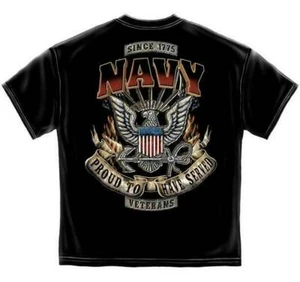 United States Navy USN Proud to have Served Veterans Patriotic T-Shirt MM2300 - Bild 1 von 3