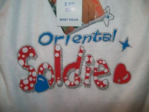 WCK Oriental Soldie Heart 12 Meses 2 Piezas Pantalones Cortos Set Todos los Días Sin Mangas - Imagen 1 de 3