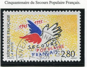 TIMBRE FRANCE OBLITERE N° 2947 SECOURS POPULAIRE / 