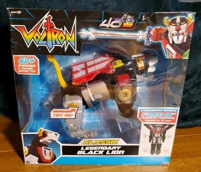 Figura de acción Voltron Classic Legendary Series Black Lion 60+ frases/sonidos 10" Foto 1 de 4