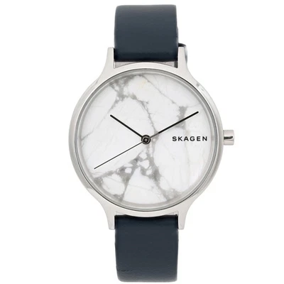 Skagen Anita 34mm Steel White Dial & Blue Band Ladies Quartz Watch SKW2719 - Image 1 of 4