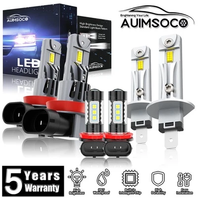 Kit de faros LED + bombillas antiniebla combo 6x 6500K para Kia Sedona 2007-2012 2014 Foto 1 de 4