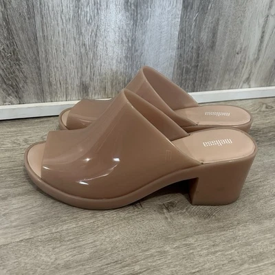 Melissa Hype Tacón de Jalea Para Mujer 10 Rosa Sin Cordones Tacón Bloque Funky Caprichoso Hippie Foto 1 de 4