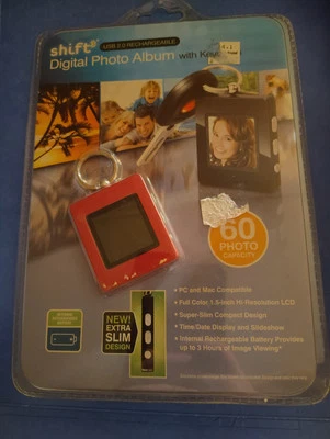 New SHIFT3 Digital Photo Album with Keychain Rechargeable 60 Photo Capacity  - Image 1 of 3