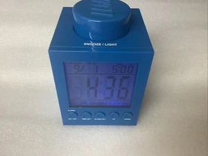 USED Lego Brick Shape Alarm Clock Blue LG11051 (TESTED WORKING) - Picture 1 of 7