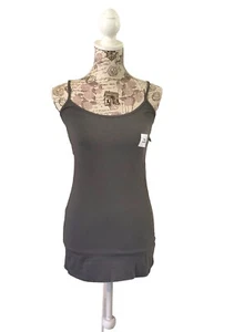 OLD NAVY Small GRAY Cotton Fitted Spaghetti Strap Cami Tank Top First Layer - Picture 1 of 9