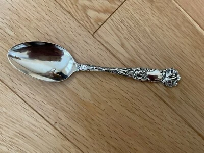 Alvin Bridal Rose cucharadita esterlina, sin monograma Foto 1 de 4