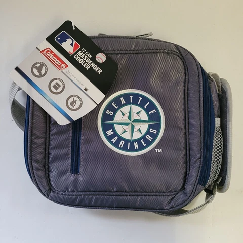BRAND NEW Coleman 12 Can Soft Sided Messenger Cooler Seattle Mariners MLB Cover