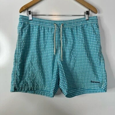 Barbour Blue Gingham Swim Trunks Size Xlarge - Image 1 of 4
