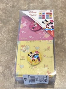 Disney Mickey & Minnie Mouse Mini Button 12 Pack Set Valentine LOVE Theme Age 4+ - Picture 1 of 6