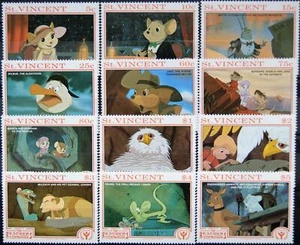ST VINCENT 1991 1845-56 Dibujos animados Disney Bernhard & Biance alfabetización MNH - Imagen 1 de 1
