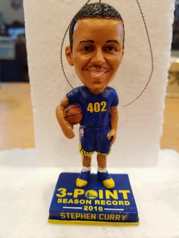 2016 Stephen Curry Holiday Ornament bobblehead 3 Pt record 402 shipping next day Cover