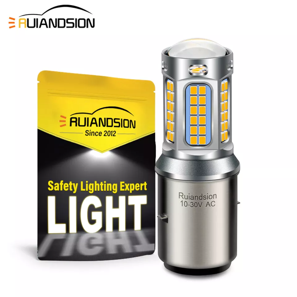 BA20D Motorrad Scheinwerfer Birne Go Kart Tag Fahrlicht 12V 4300K/6000K 1/2x - Image 1 of 4