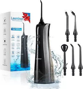 Cordless Water Dental Flosser - 5 Modes, IPX7 Waterproof, Rechargeable, Black - Picture 1 of 11