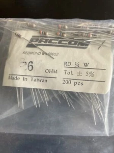 (100+) pieces 36 Ohm 1/4 watt 5% resistors - Picture 1 of 2