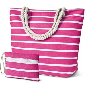 Beach Bags for Women - Large Beach Bag with Zipper Waterproof Sandproof Swim ... - Picture 1 of 9