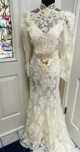 Vintage 1970’s Susan Lane’s Country Elegance Victorian Wedding Dress NWT SZ 8 - Picture 1 of 24