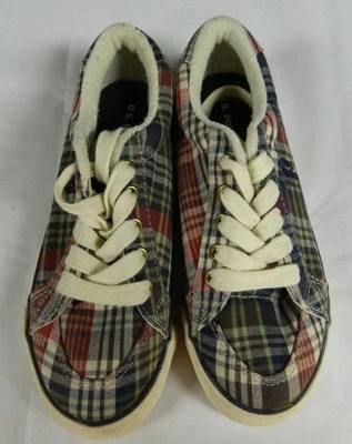 ZAPATOS DE TENIS NUEVOS SIN CAJA POLO DE EE. UU. PARA NIÑOS TALLA 3 TELA SINCRONIZADA TELA CON CORDONES Foto 1 de 4