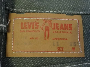 Vintage 60s LEVIS 361 Big-E Denim Pants Jeans Kids sz11 w25 SANFORIZED Deadstock - Picture 1 of 12