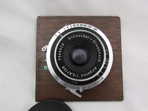 Schneider Kreuznach Angulon 120mm f/6.8 Wide angle Lens on 4" board Front cover - Picture 1 of 2