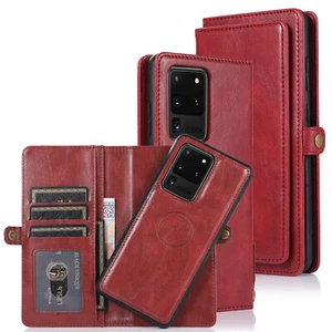 Card Slots Detachable Flip Leather Case for Samsung S25 S24 S23 S22 S21 S20Ultra - Picture 1 of 18