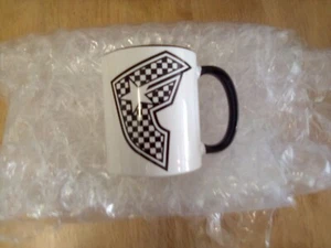 Famous Stars & Straps FSAS China Mug Cup White & Black Checkerboard "F" BNWT - Picture 1 of 4