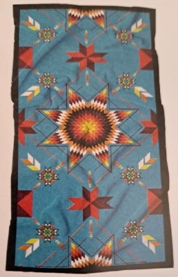 Nueva toalla de regalo Star azul turquesa de gran tamaño para baño playa piscina nativa del suroeste Foto 1 de 2