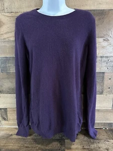 Talbots Sweater Womens Medium Purple Luxury Pure Cashmere Pullover Casual Ladies - Picture 1 of 5