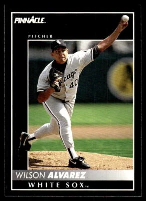 1992 Pinnacle 192 Wilson Alvarez Chicago White Sox Baseball Card - Image 1 of 2