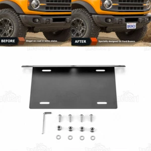 For 21-23 24 Ford Bronco Front License Plate Bracket -Modular Bumper NO DRILLING - Bild 1 von 11